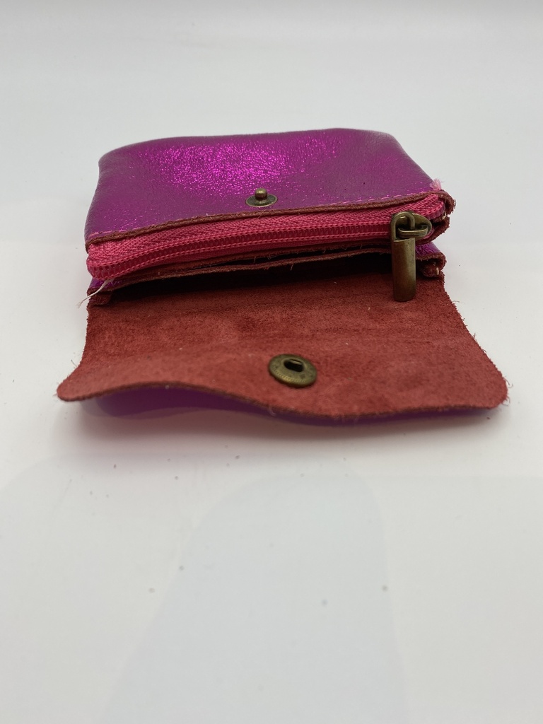 Portefeuille Cuir métalisé Fushia [Portefeuille]