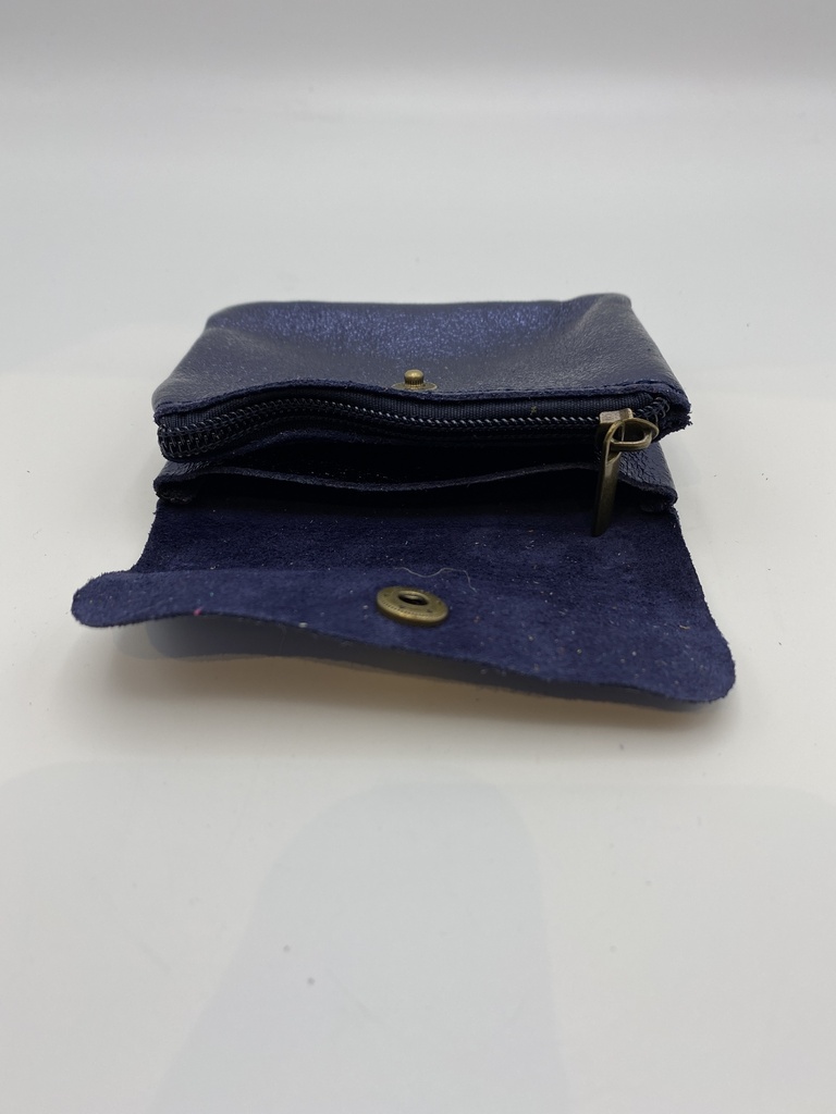 Portefeuille Cuir métalisé Bleu foncé [Portefeuille]
