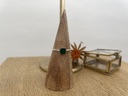 Bague Argent 925 & Agate verte [1405]