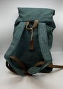 Sac à dos Cuir/coton Vert foncé