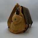 Sac en bandoulière Cuir/coton Orange