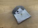 Pochette Cuir métalisé Argenté