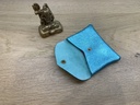 Portefeuille Cuir métalisé Turquoise