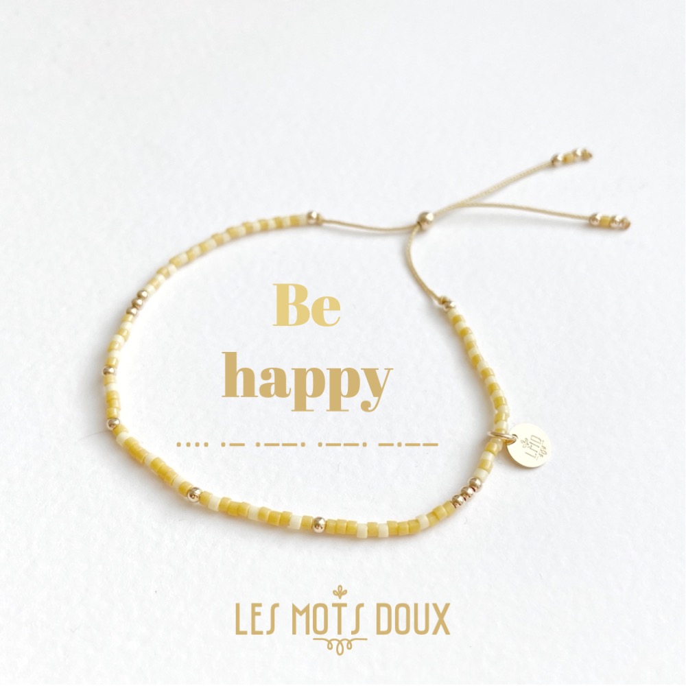 Bracelet Happy Jaune & Doré