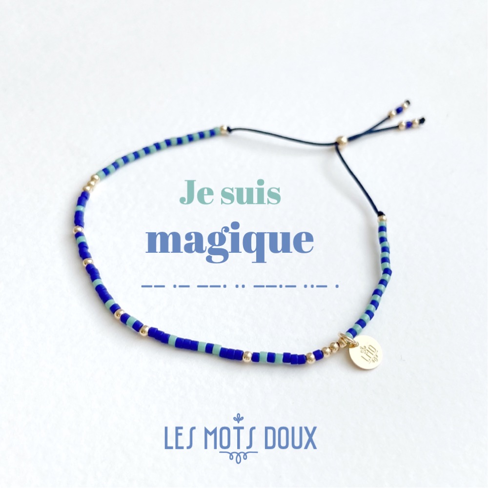 Bracelet Magique Cobalt Vert & Doré