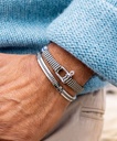 Vicious Vik Navy & Sand | Silver - L  [Bracelet]