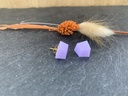 Boucles d'Oreilles en Verre Lila [0047]