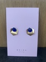 Boucles d'Oreilles en Verre Bleu Roi [0046]