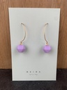 Boucles d'Oreilles en Verre Lila [0052]