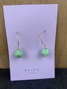 Boucles d'Oreilles en Verre Vert D'Eau [0053]