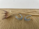 Boucles d'Oreilles en Verre Bleu Clair [0066]