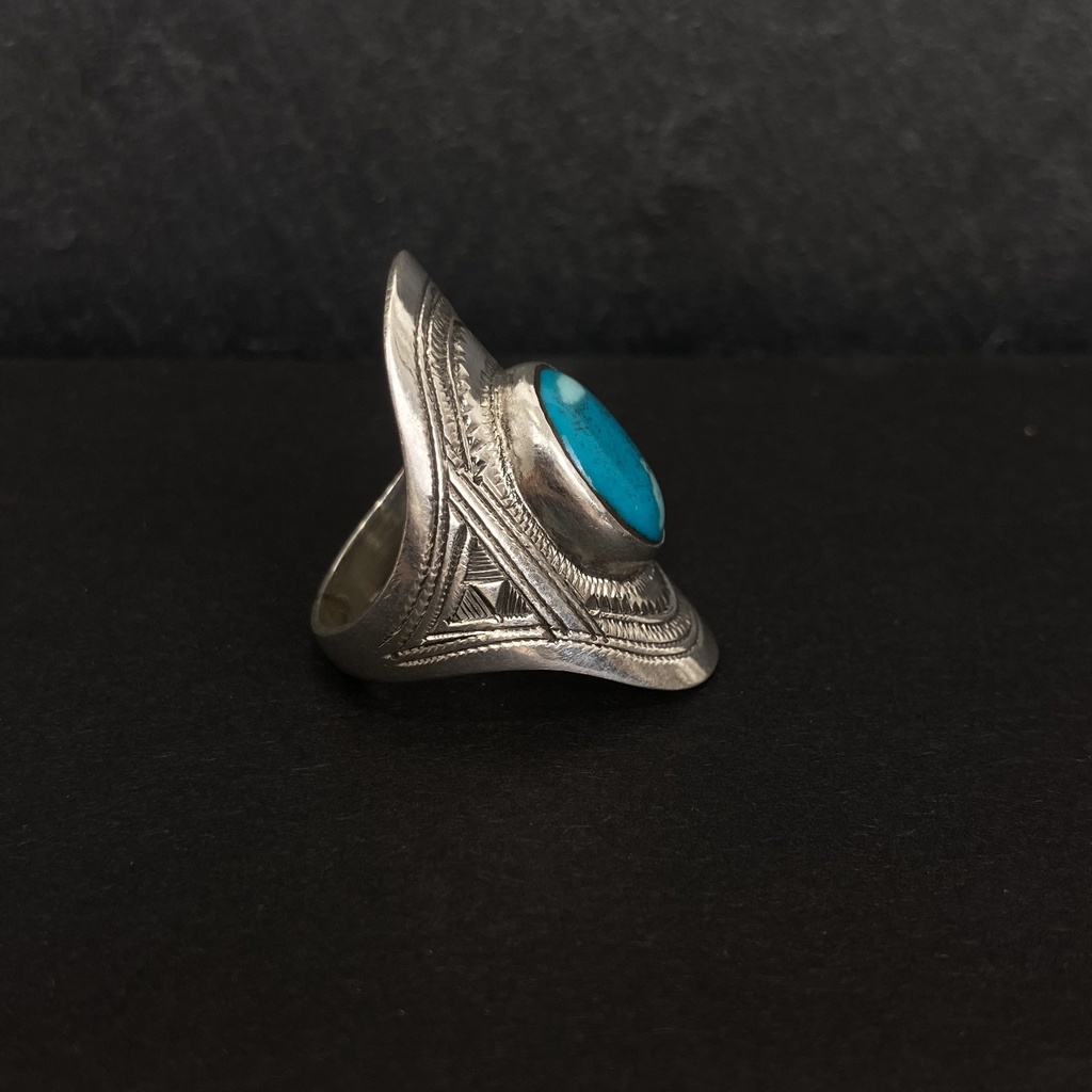 Bague Touareg Argent 925 & Turquoise [1470]
