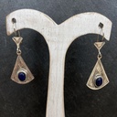 Boucles d'oreilles Touareg Argent 925 & Lapis Lazuli [0765]