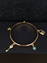 Bracelet doré & turquoise taille L