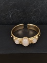 Bracelet doré & quartz rose