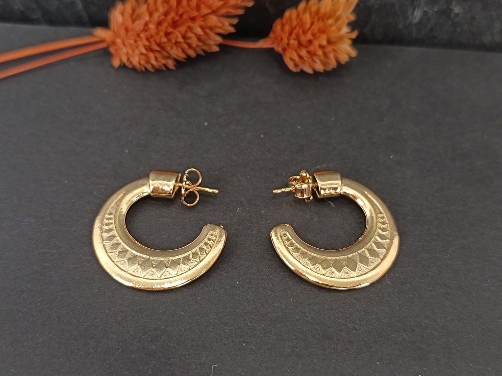 Boucles d'oreilles créoles dorées