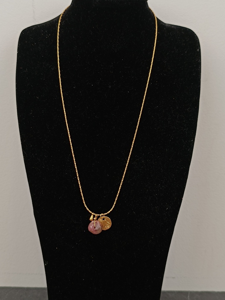 Collier 'Acapulco' Tourmaline rose foncée