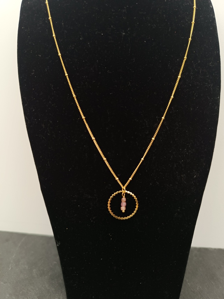 Collier 'Eugène' rose taille M