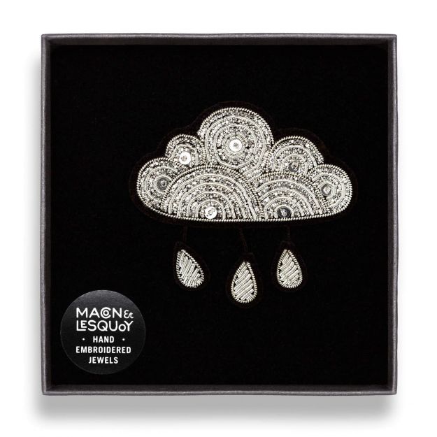 Broche 'Nuage et Pluie'