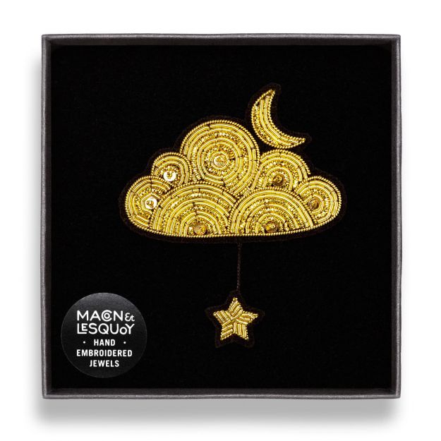 Broche 'Nuage or et Étoile'