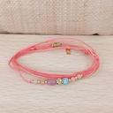 Bracelet trois tours corail 'Cindy'