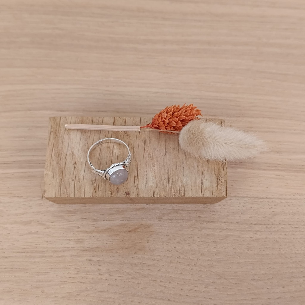Bague Argent 925 & Quartz Rose [1524]