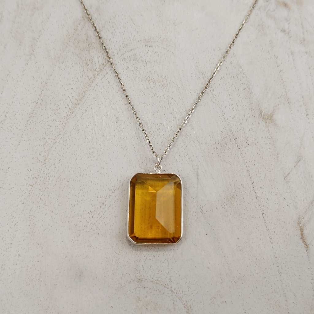 Pendentif Argent 925 & Citrine