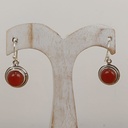 Boucles d'Oreilles Argent 925 & Cornaline [0873]