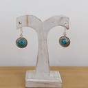 Boucles d'Oreilles Argent 925 & Turquoise [0897]