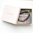 Bracelet Voeux 'Make a Wish' Marron Kaki Doré