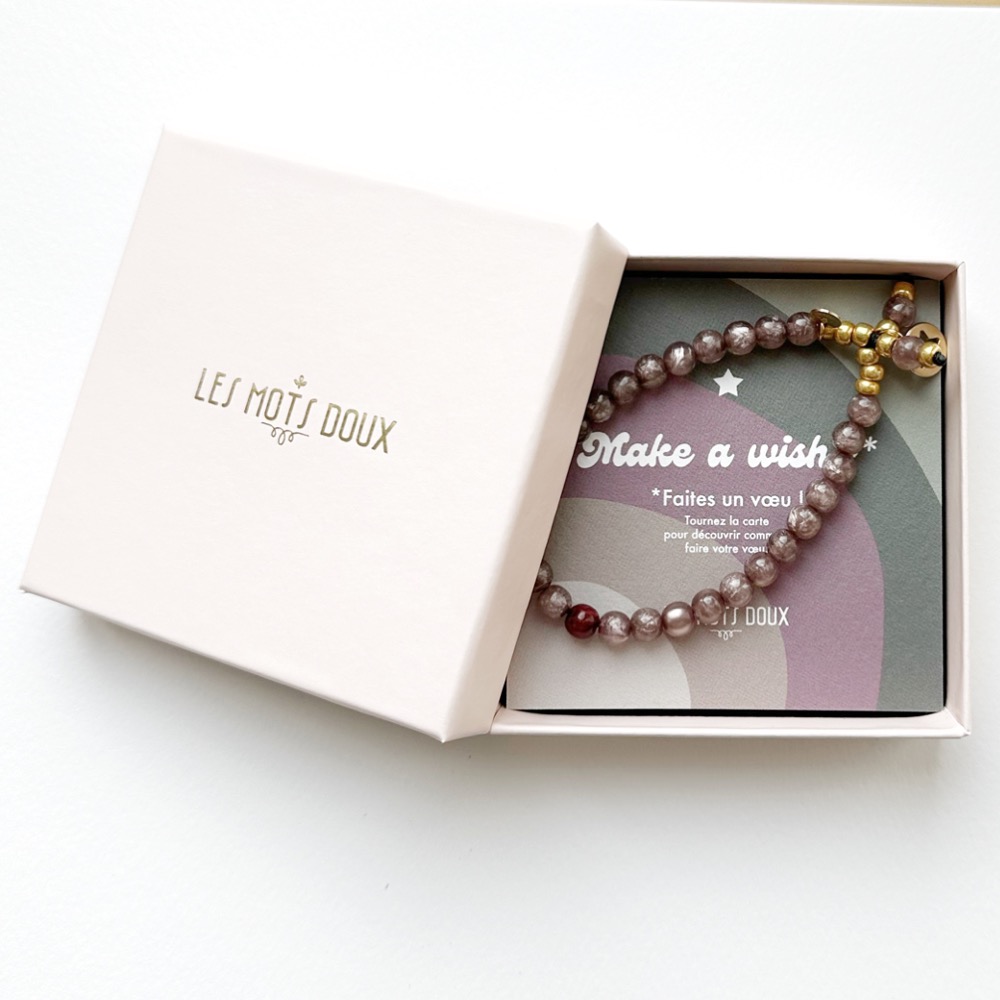 Bracelet Voeux 'Make a Wish' Rose Doré