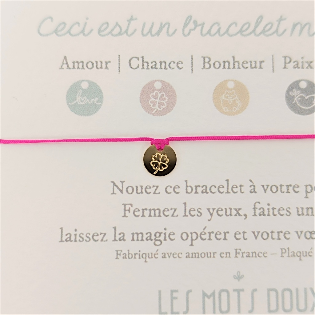 Bracelet Pampille 'Chance' Doré