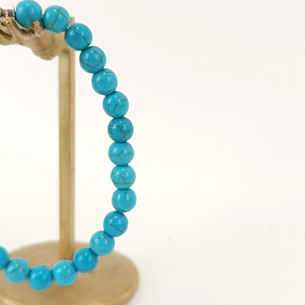 Bracelet pierres 8mm large Turquoise