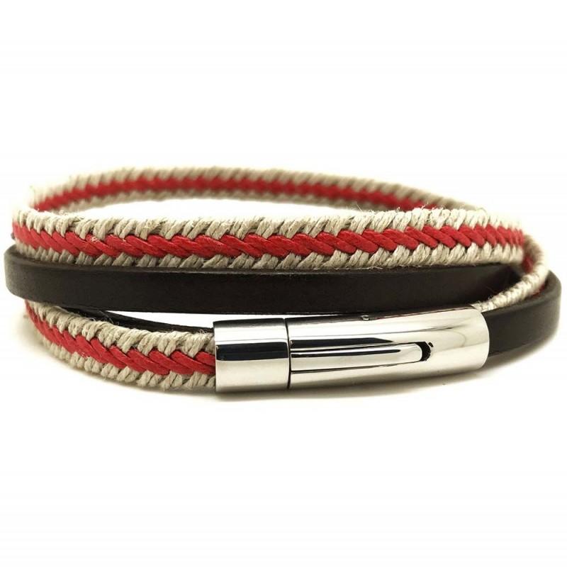 Bracelet 'Clic Nautic' Medium Rouge