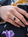 Bague Double Anneau Éléphant d'Asie