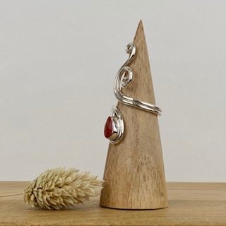 Bague Argent 925 & Corail Rouge [1809]