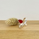 Bague Argent 925 & Corail Rouge [1825]