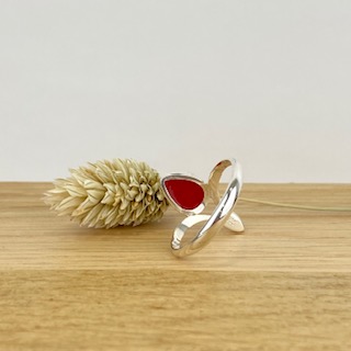 Bague Argent 925 & Corail Rouge [1827]