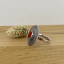 Bague Argent 925 & Corail Rouge [1846]