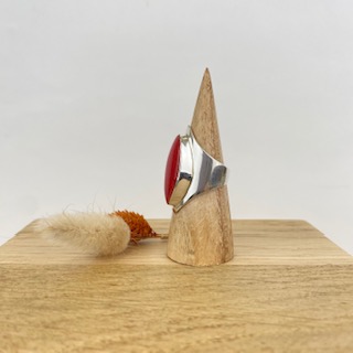 Bague Argent 925 & Corail Rouge [1891]
