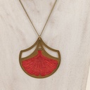 Collier Long Ginkgo Rouge [0186]