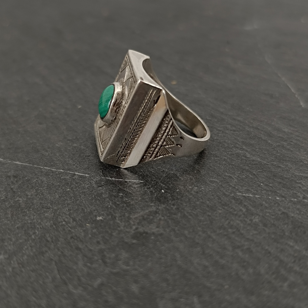 Bague Argent 925 & Malachite [2070]