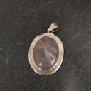 Pendentif Argent 925 & Quartz Rose