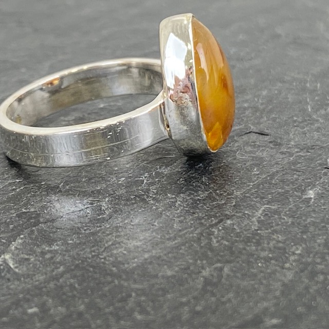 Bague Argent 925 & Ambre [2145]