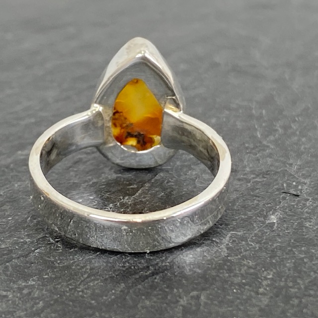 Bague Argent 925 & Ambre [2145]