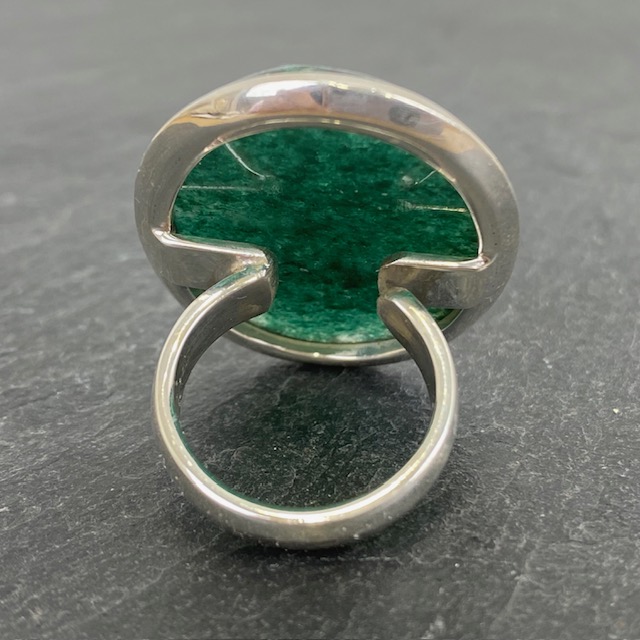 Bague Argent 925 & Aventurine Verte [2148]