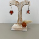 Boucles d'Oreilles Argent 925 & Cornaline [1072]