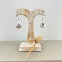 Boucles d'Oreilles Argent 925 & Agate Blue Lace [1118]