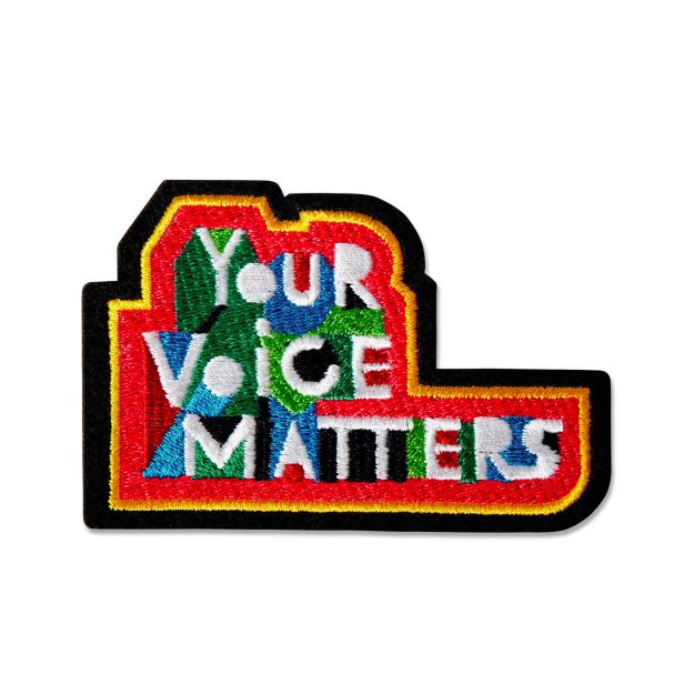 Écusson 'Your Voice Matters'