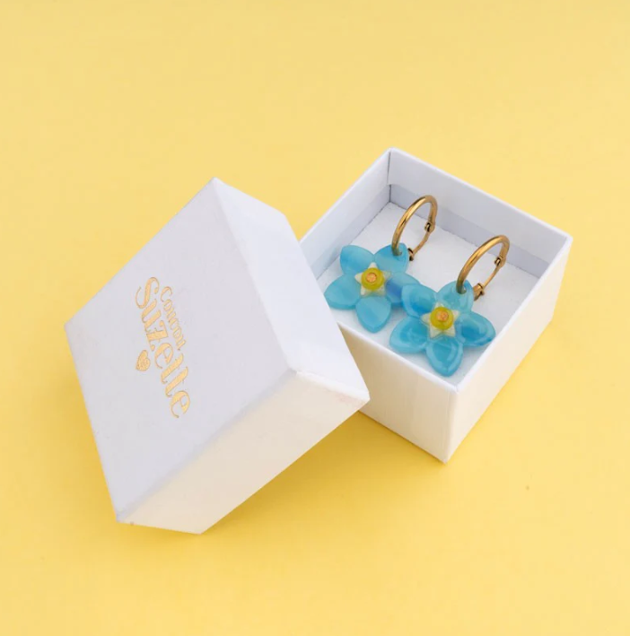 Boucles d'Oreilles Myosotis - Coucou Suzette